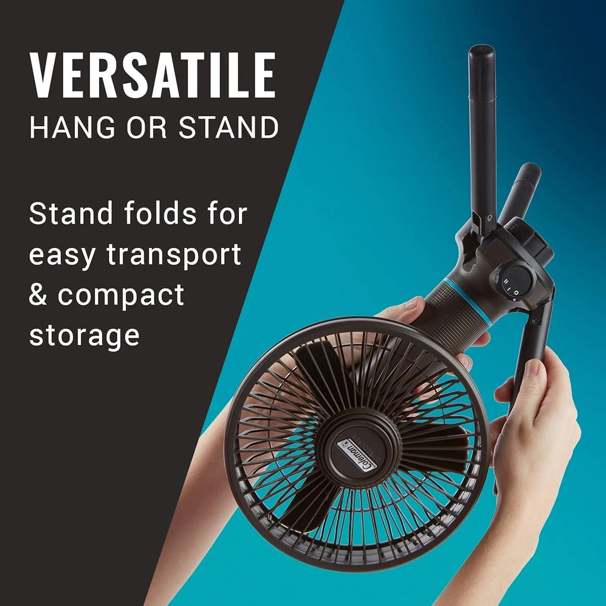 Black Multi-Speed Fan and Battery U3376