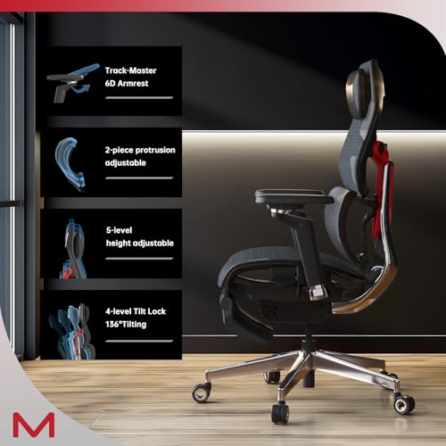 Computer Desk Gaming Chair with Adjustable Lumbar Support 6D Armrest 2D Leather Headrest X8868
