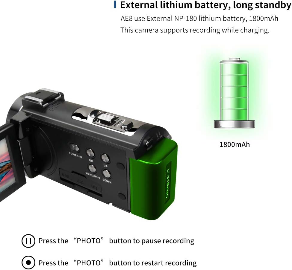4K Video Camera Camcorder with IR Night Vision 3.0 IPS Touch Screen B88231