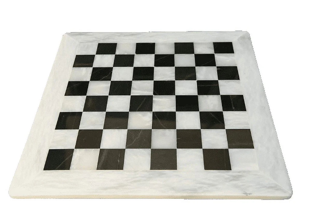 15 Inches Handmade White and Black Weighted Marble Chess Game Set N994