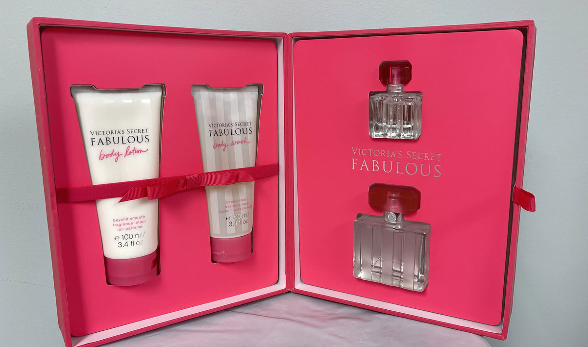 3.4 fl oz Eau De Parfum Fragrance Lotion Body Wash 4 Pieces Gift Set V615738