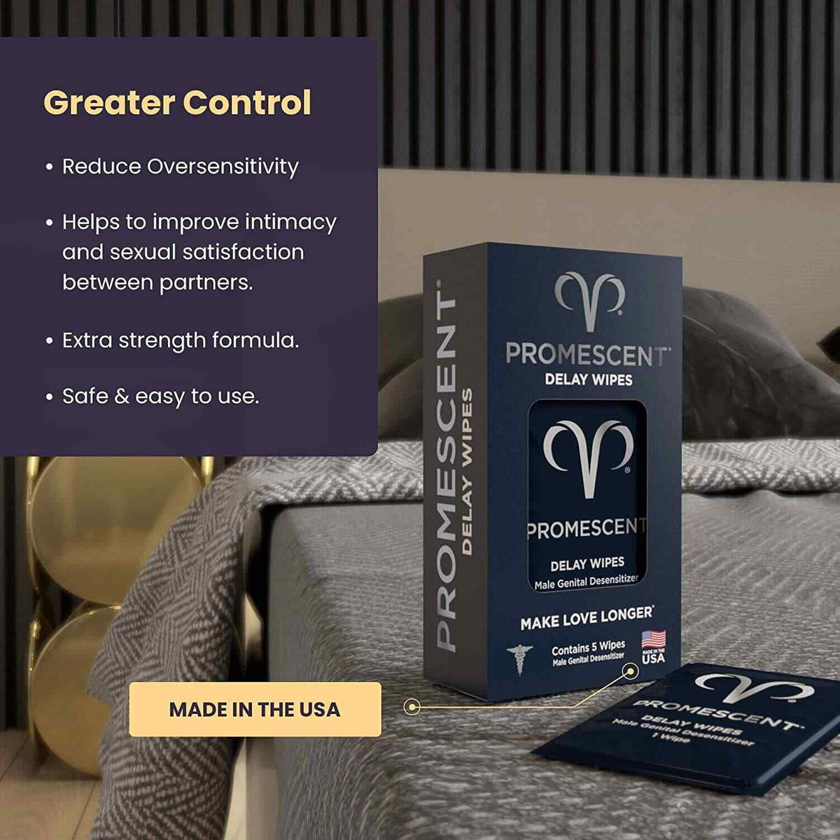 Delay Wipes 15ct S8182