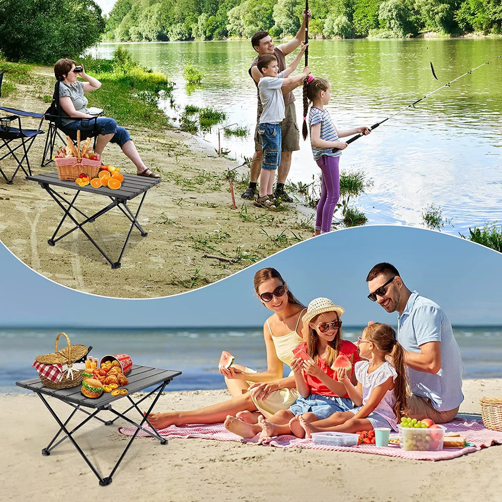 Folding Camping Table with Carry Bag, Black T38590