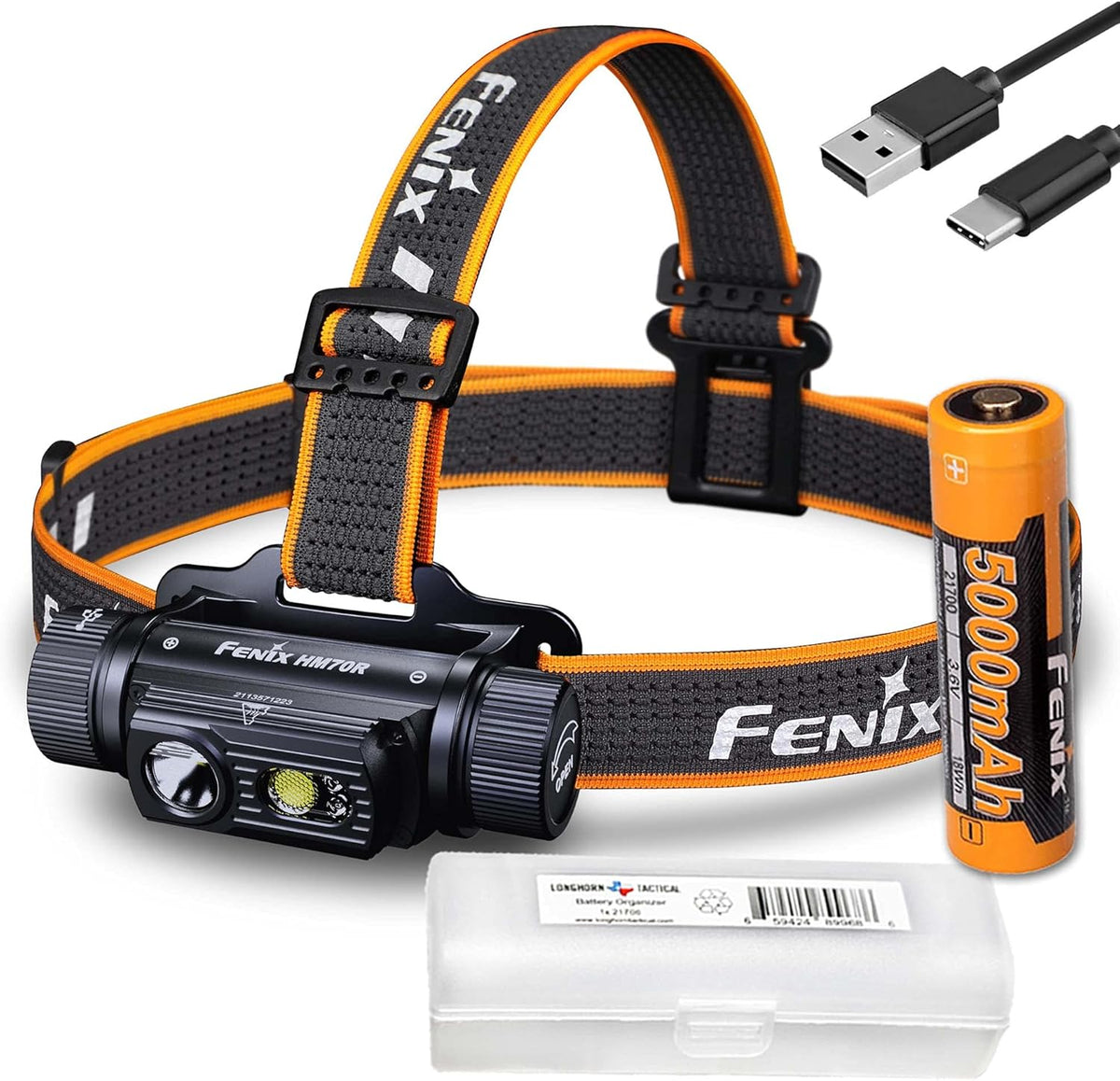 1600 Lumen USB-C Rechargeable Headlamp with White, High CRI and Red Beams W775