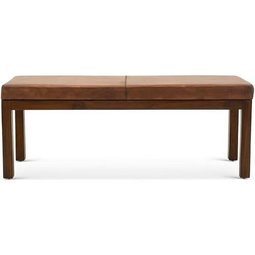Genuine Leather Rectangular Bench Z17034