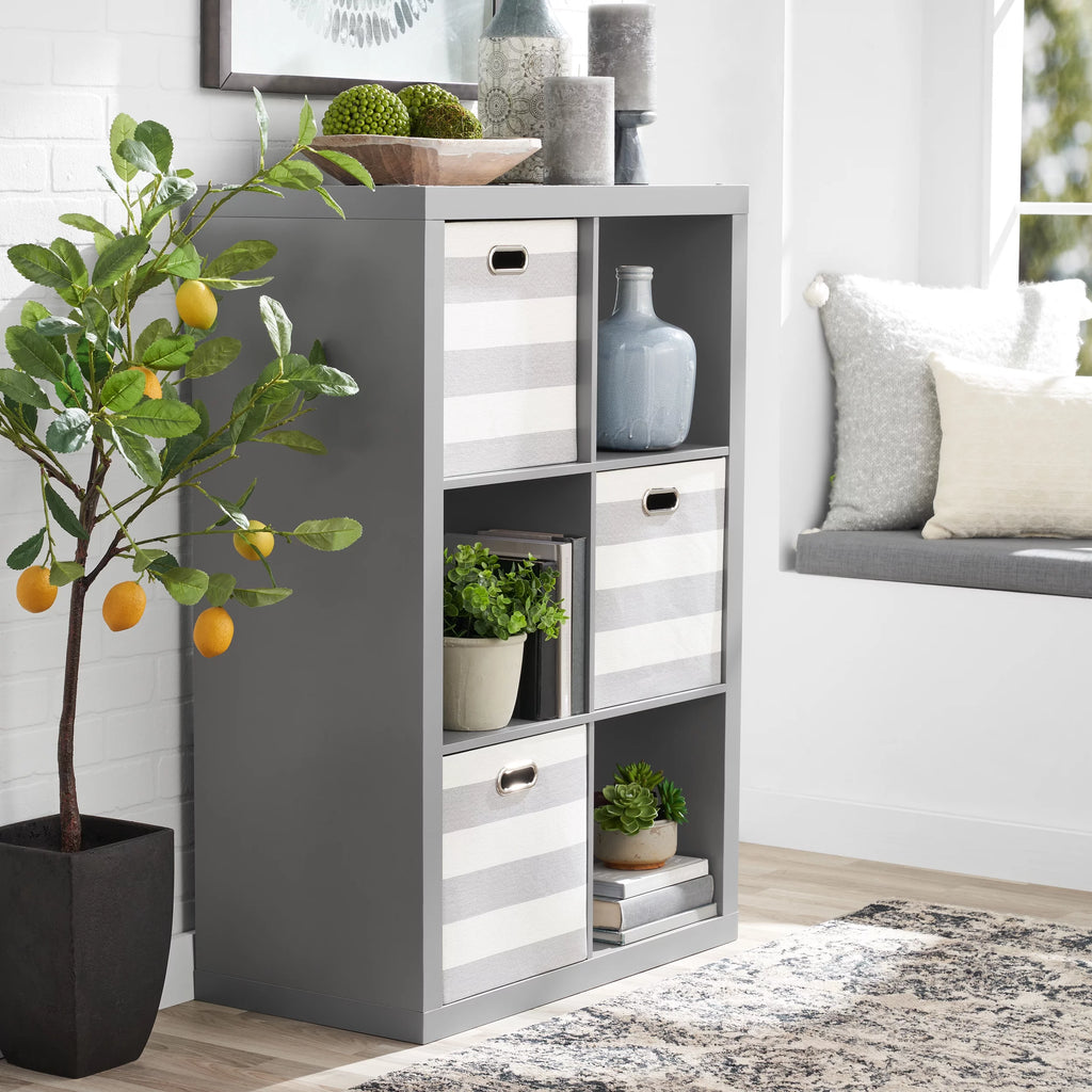 6-Cube Storage Organizer Textured White N941007