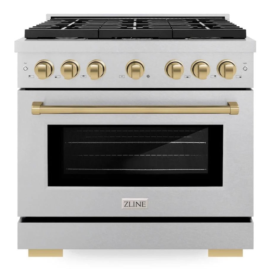 36 5.2 cu. ft. Gas Range with Convection Gas Oven in Stainless Steel I4629