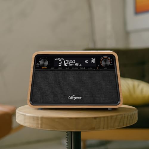 HD Radio AM FM RDS Bluetooth AUX Wooden Cabinet Radio U84782