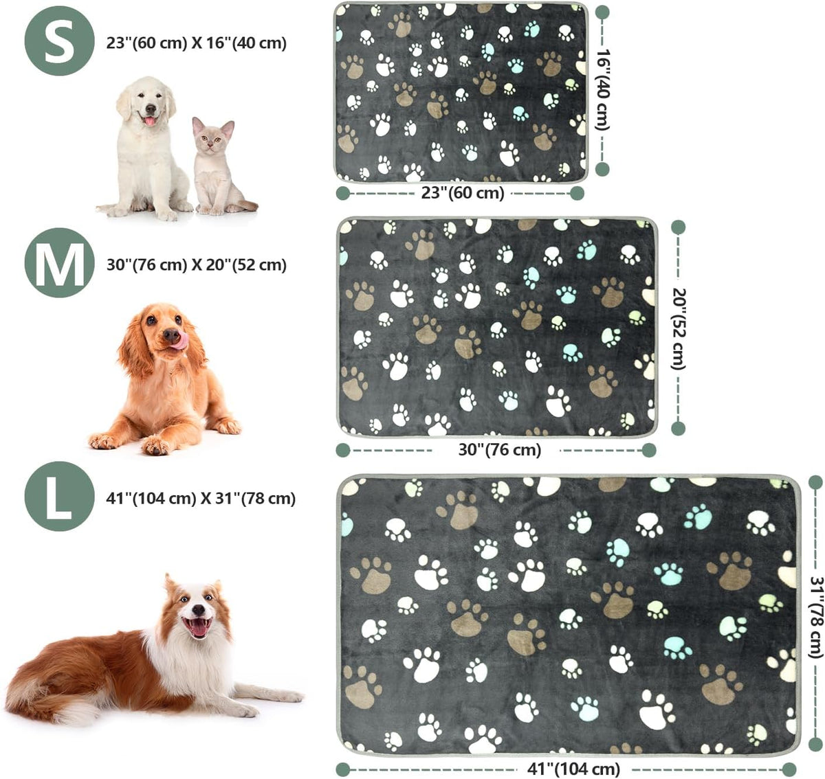 3Pack Super Soft Fluffy Pet Blankets F16607