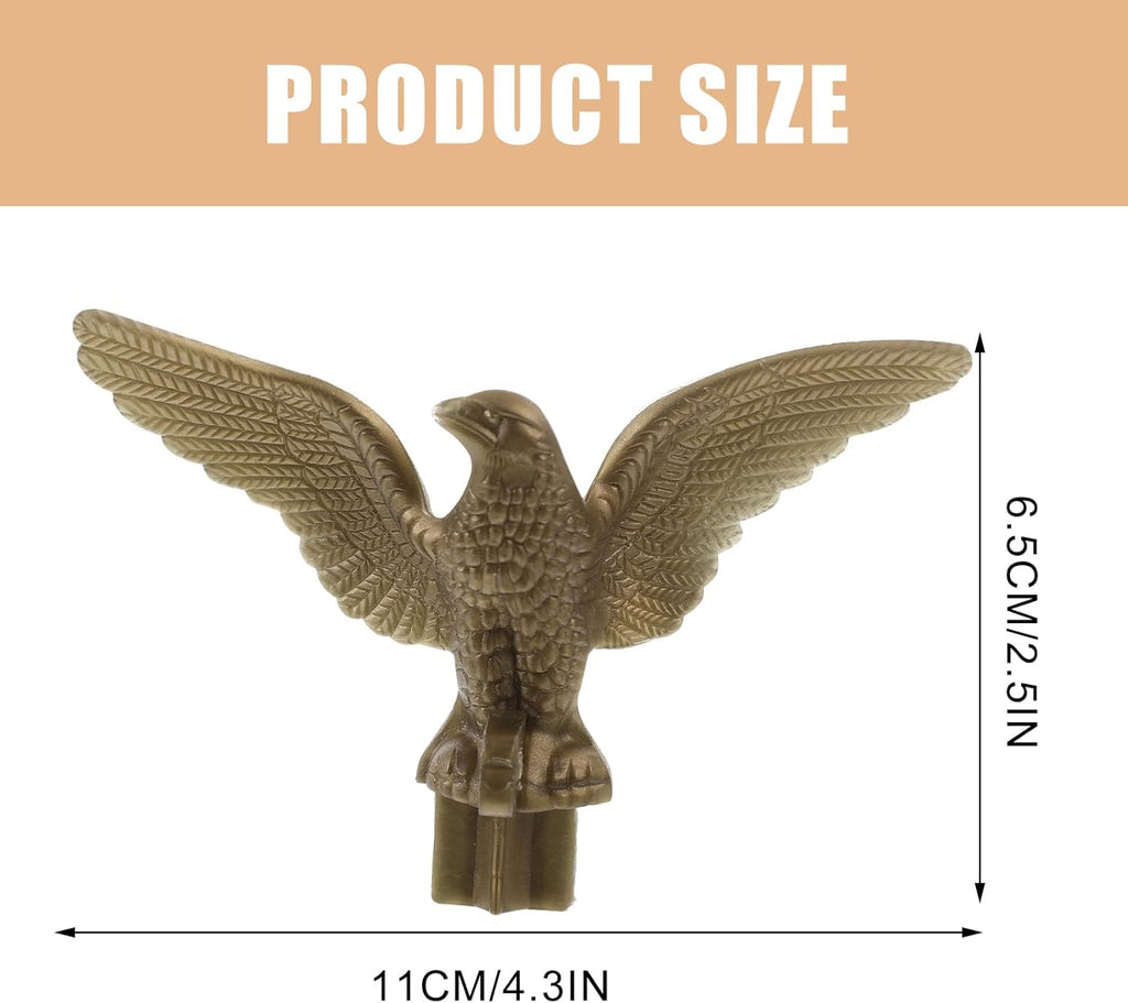 Golden Plastic Eagle Flag Pole Finial Ornament E85954