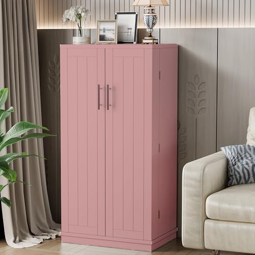 White 5 Layer Storage Cabinet with Adjustable Shelves O502