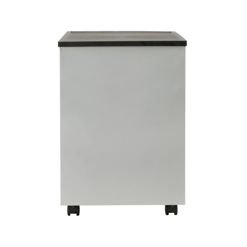 3 Lockable Drawers Silver Mobile File Cabinet N6140