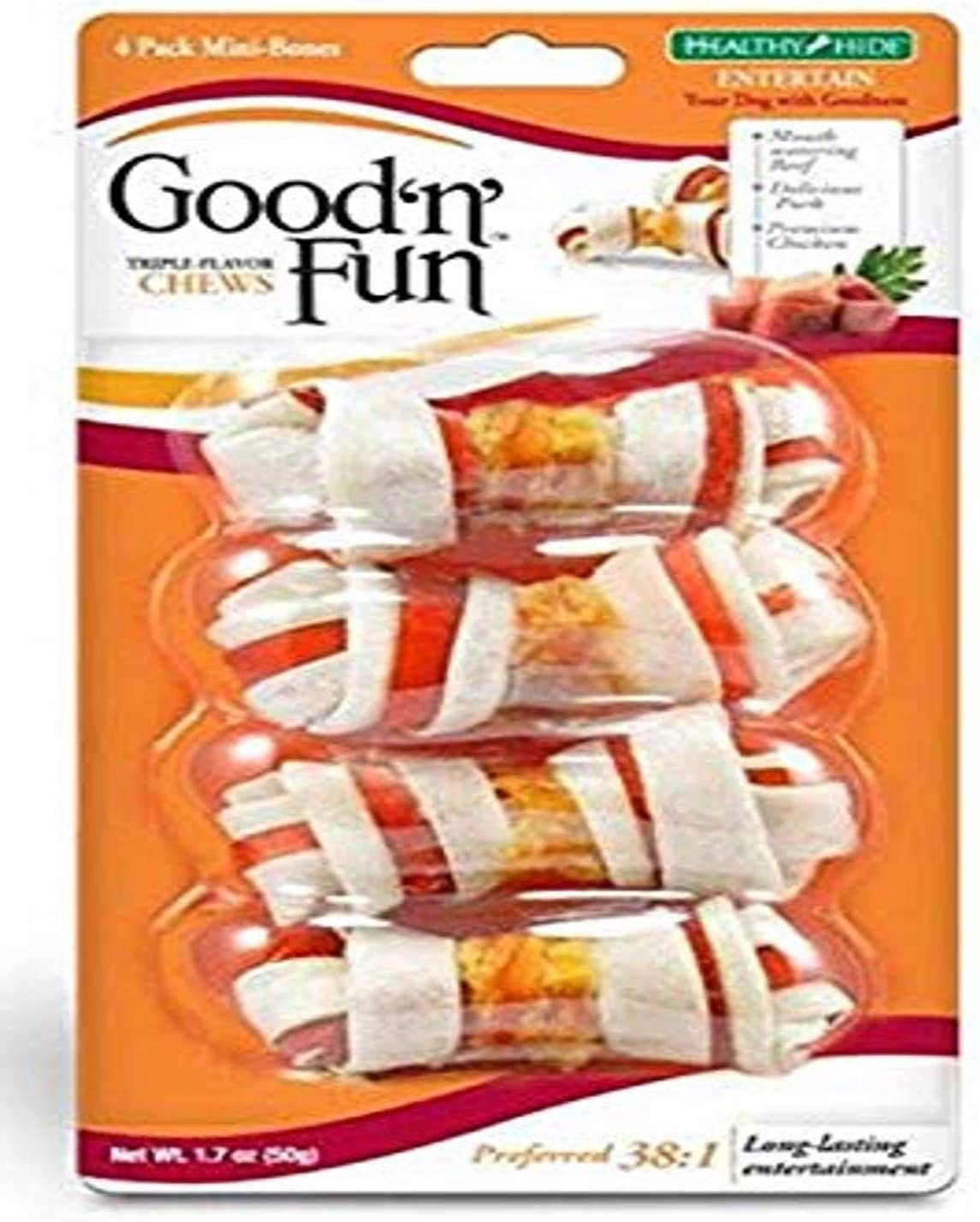 Mini Bones Rawhide Dog Chews, 4 Count (1.7 oz.) O979560