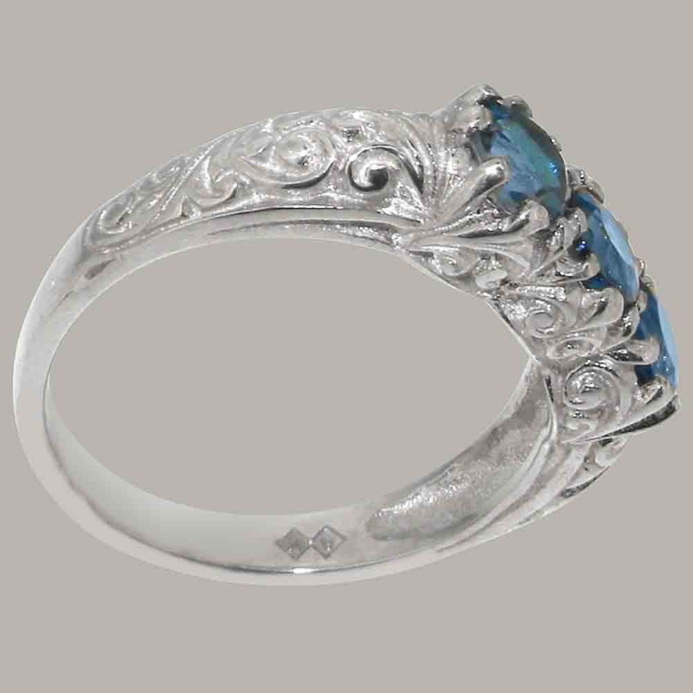 925 Sterling Silver London Blue Topaz Ring P10880