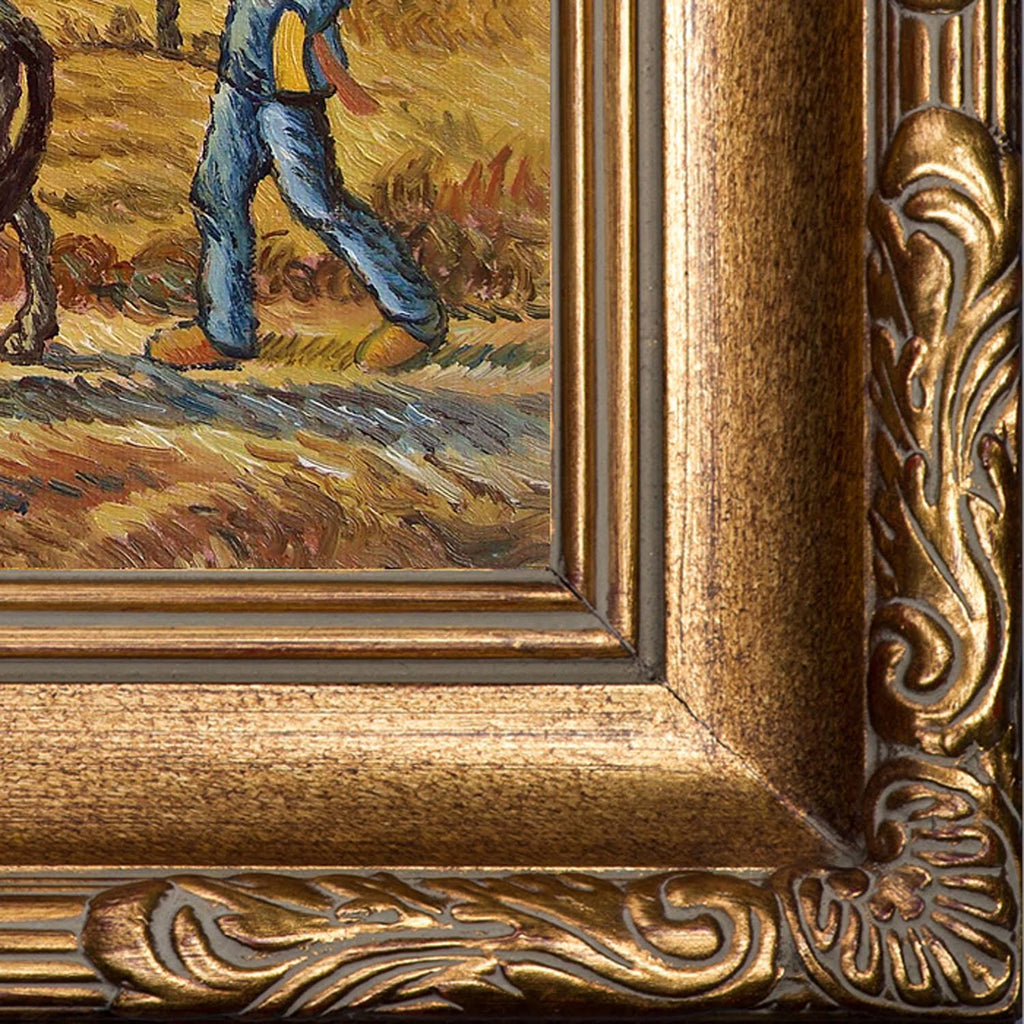 Van Gogh Peasant Couple Going to Work with Florentine Gold Frame P95308