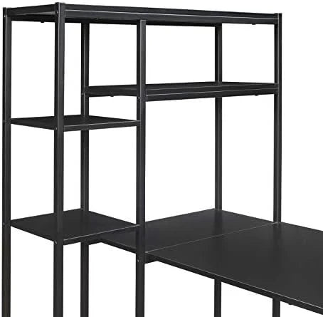 L-Shaped Computer Desk with Hutch Bookshelf Z935