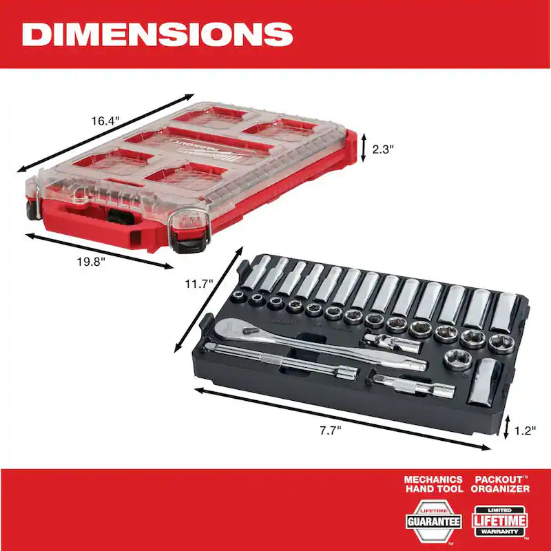 3/8 in. Drive Metric Ratchet and Socket Mechanics Tool Set 40-Piece K783148