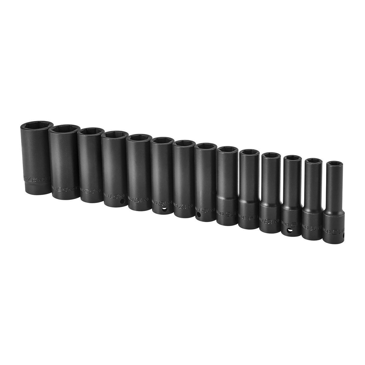 1/2 in. Drive Metric Deep Impact Socket Set, 14-Piece M523076