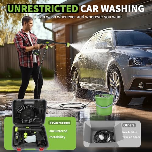 Cordless Portable Pressure Washer with 6-in-1 Nozzle I161