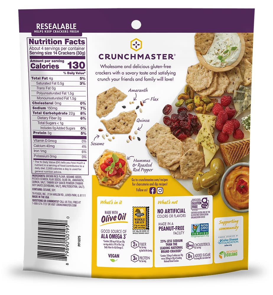 Multi-Seed Gluten-Free Original Crackers, 4 Ounce (Pack of 12) I5864