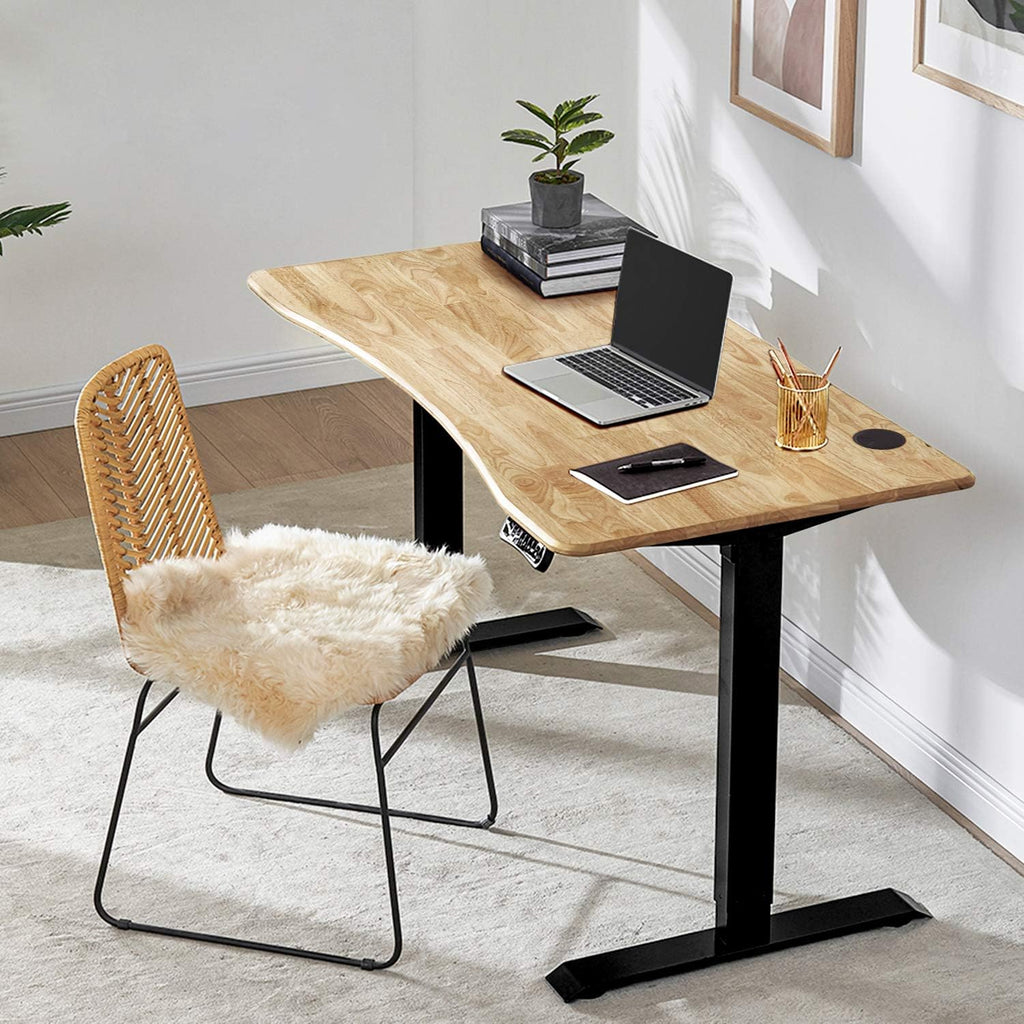 Solid Wood Electric Height Adjustable Standing Desk with 3 Adjustable Memory Setting I847