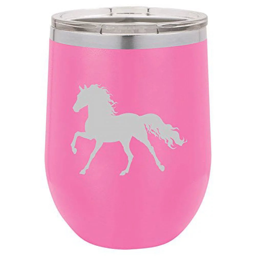 12 oz Stainless Steel Stemless Wine Tumbler with Lid O82873