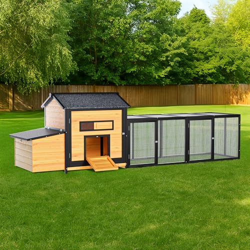 Extra Large Outdoor Chicken Coop with Nesting Box & Leak-Proof Tray N705336