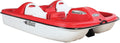 Red White Adjustable 5 Seat Pedal Boat J1448
