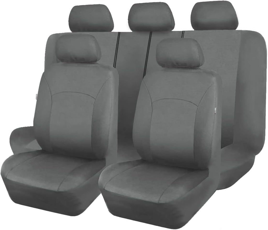 Black Purple Polyester Car Seat Covers Full Set Low Back Pack of 2 S348