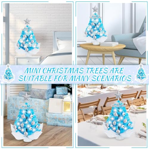 18 Inch Mini Black Christmas Tree Set with Lights D15691