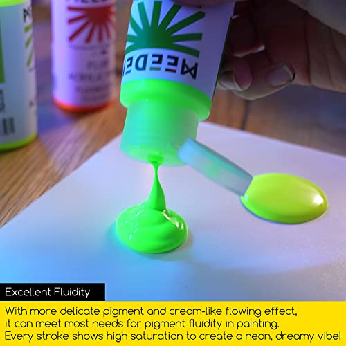 6 Colors Fluorescent Acrylic Paint Set, 2 oz P246035