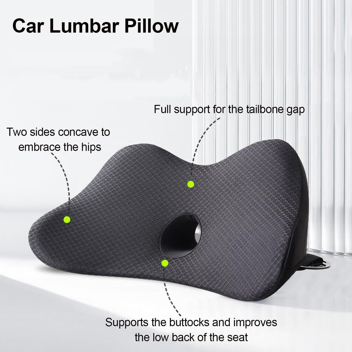 Memory Foam Car Lumbar Pillow Seat Cushion O55343