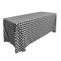 Polyester Gingham Checkered 90"x132" Rectangular Tablecloth U315