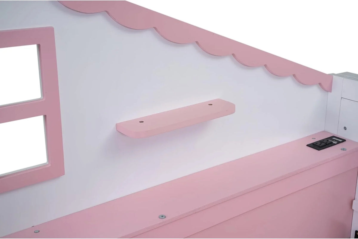 Twin Size Murphy Bed with Storage Shelves I44946