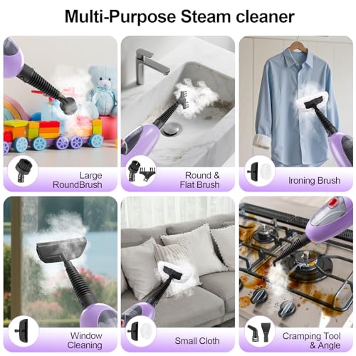 Steam Mop Cleaner with Detachable Handheld Steamer, 10-in-1 Multi Accessories, 13.5 OZ Water Tank & 20FT Power Cord Q3315