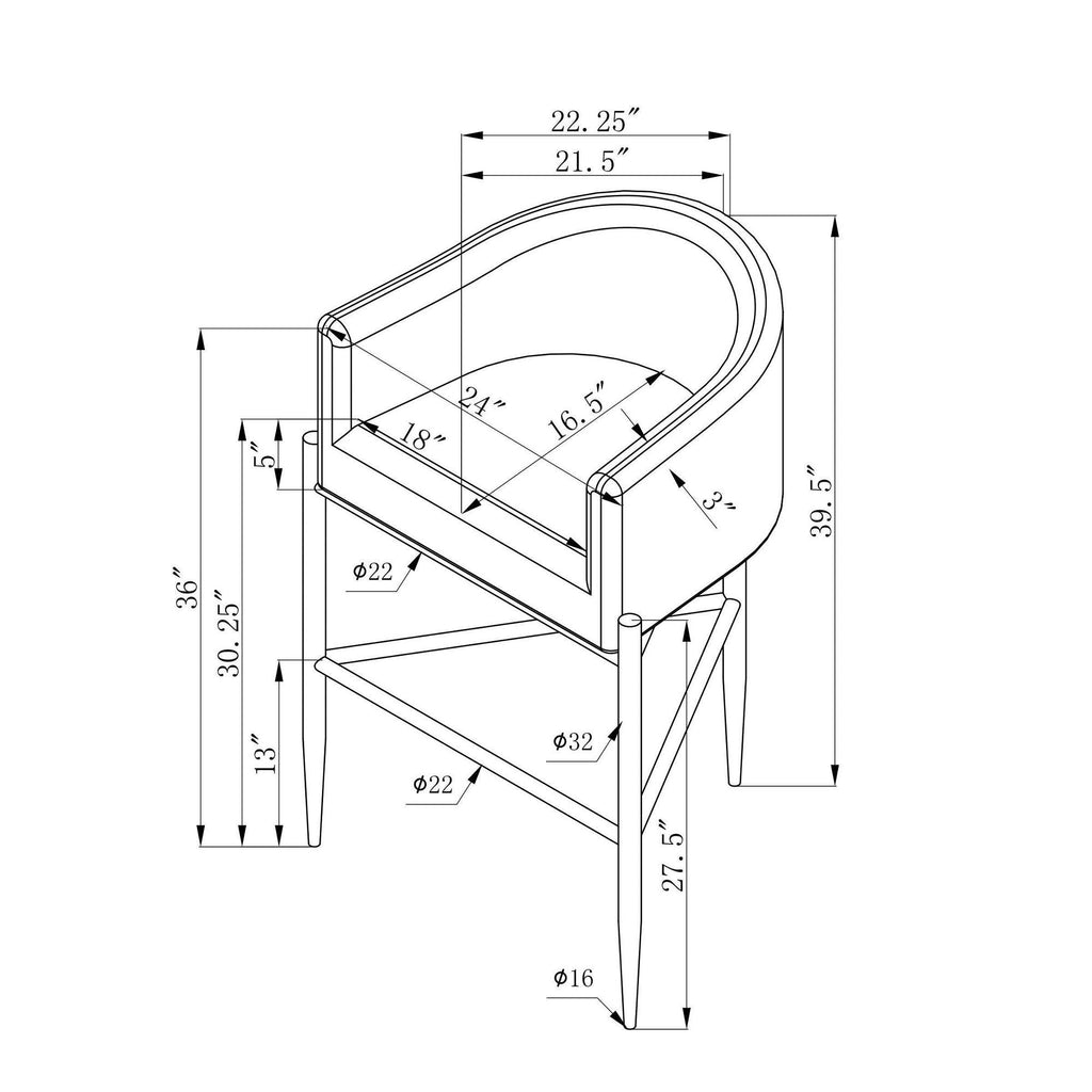 Silver Bar Stool B46448