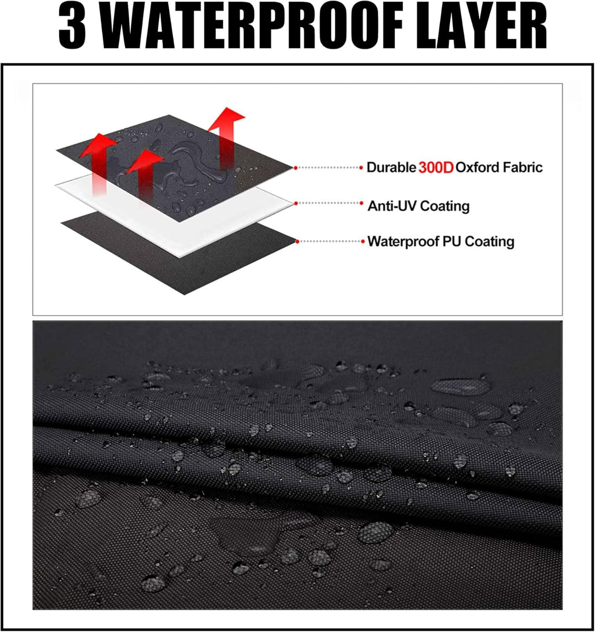 Heavy Duty Waterproof 300D Oxford Cloth UTV Cover W122385