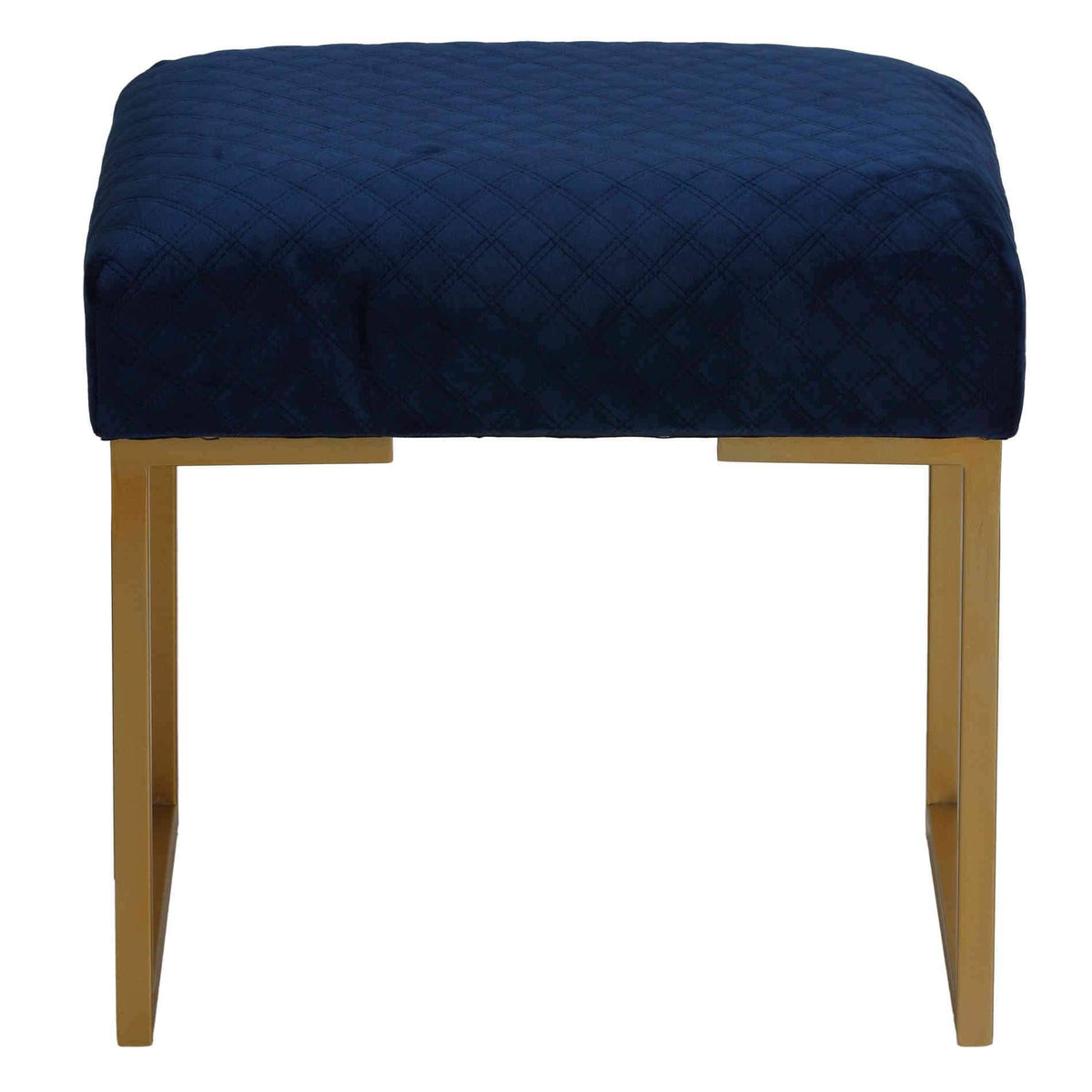 Blue Ottoman with Painted Gold Legs M4489