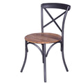 19 Inch Industrial Dining Accent Chair with Mango Wood Seat U390