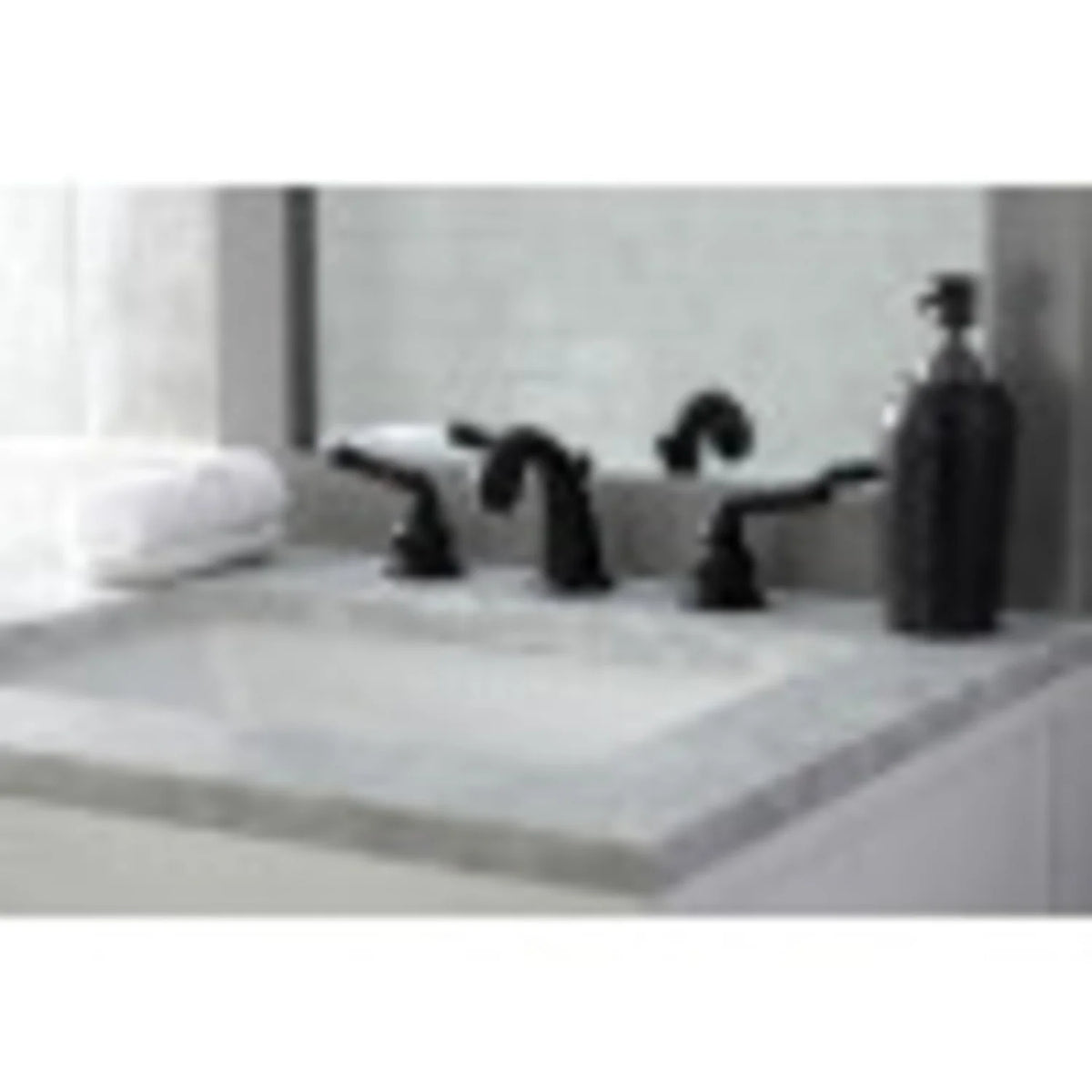 Widespread Bathroom Faucet Matte Black D9681