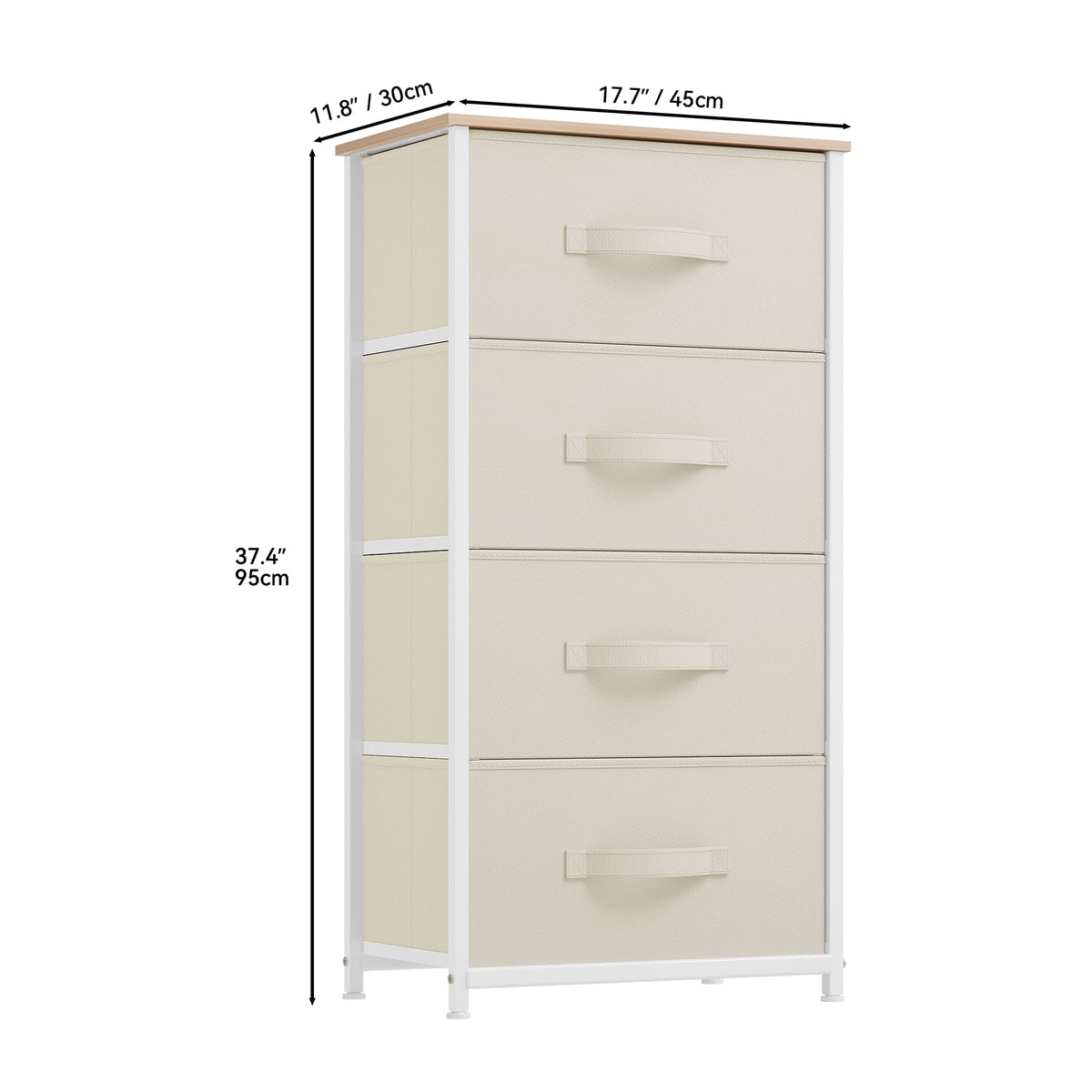 Fabric 4 Drawer Dresser O8280