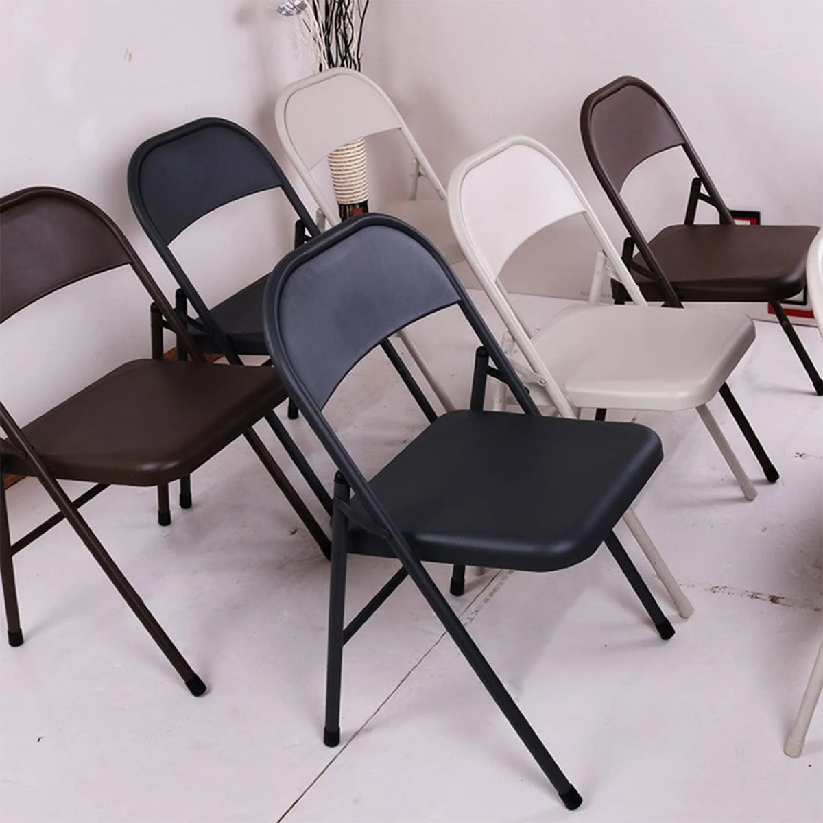 Light Gray 2-Pack Vinyl-Padded Folding Chair K88202