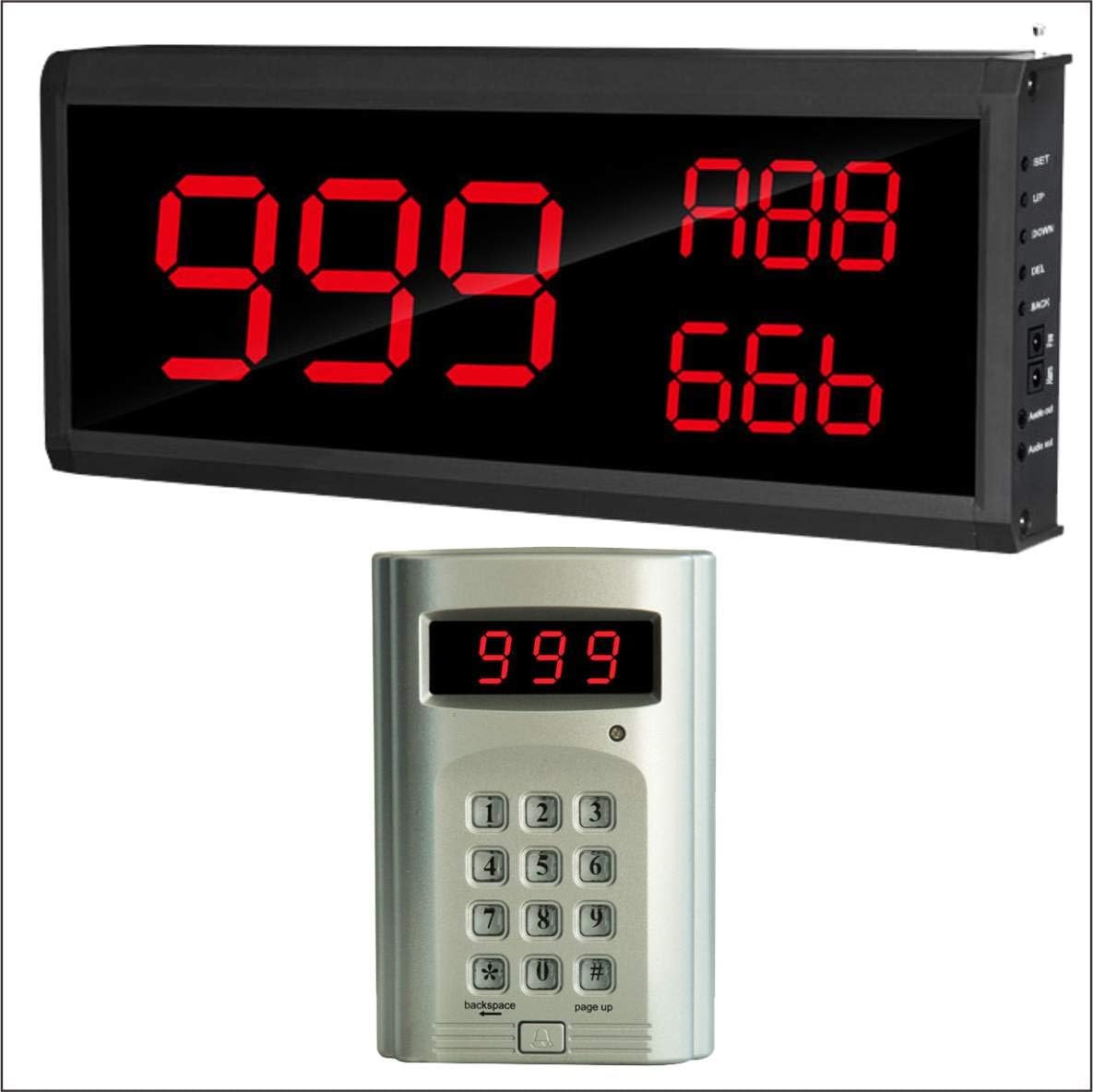 Wireless Calling System Number Keypad Caller and 3 Number Display Host B28459