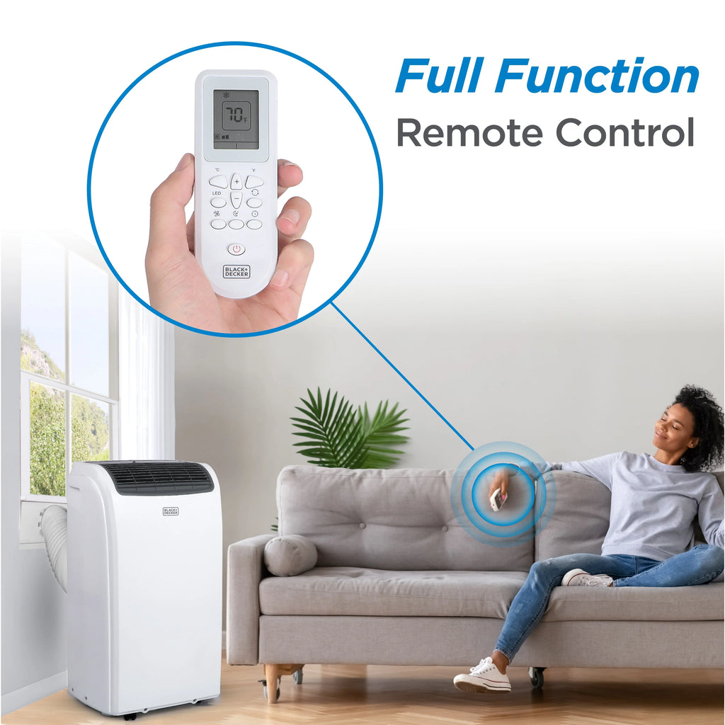 8,000 BTU Portable Air Conditioner with Remote Control, White D660352
