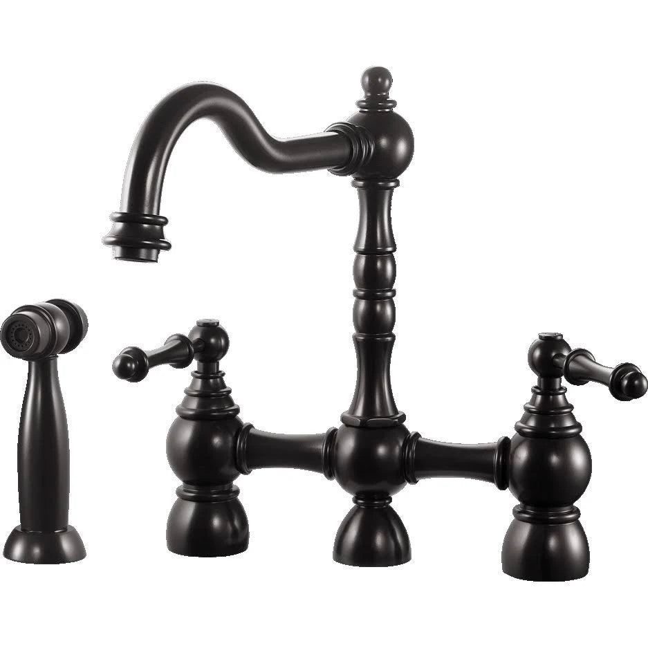 Oil Rubbed Bronze Kitchen Faucet with Sidespray E42072
