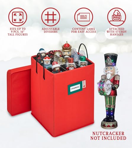 Storage Box for Nutcrackers and Figurines with Adjustable Dividers F227