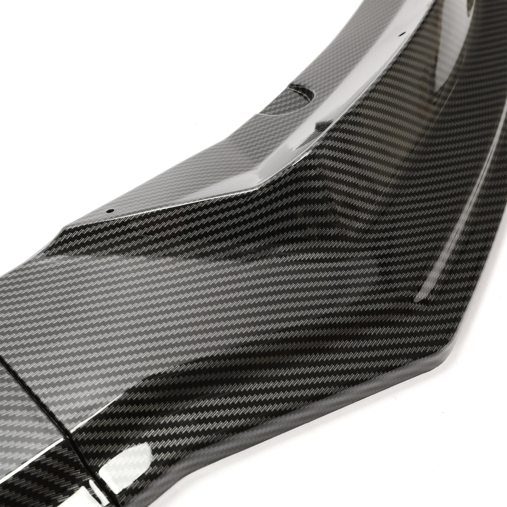 Carbon Fiber Printing Front Bumper Lower Lip Splitter Kit 3PCS I31691