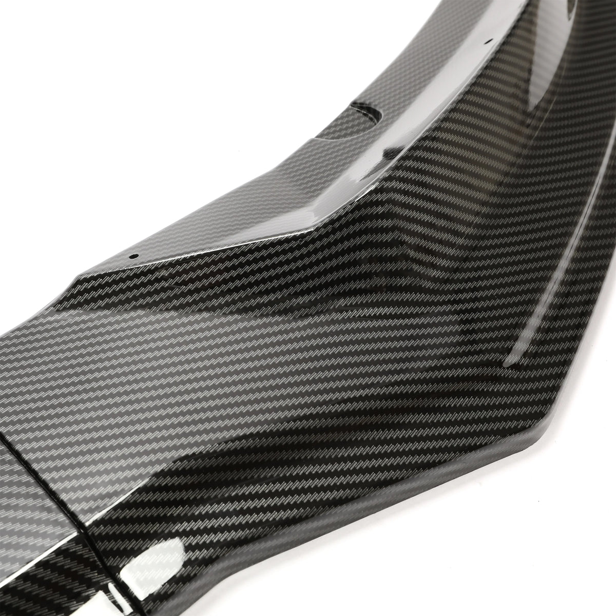 Carbon Fiber Printing Front Bumper Lower Lip Splitter Kit 3PCS I31691