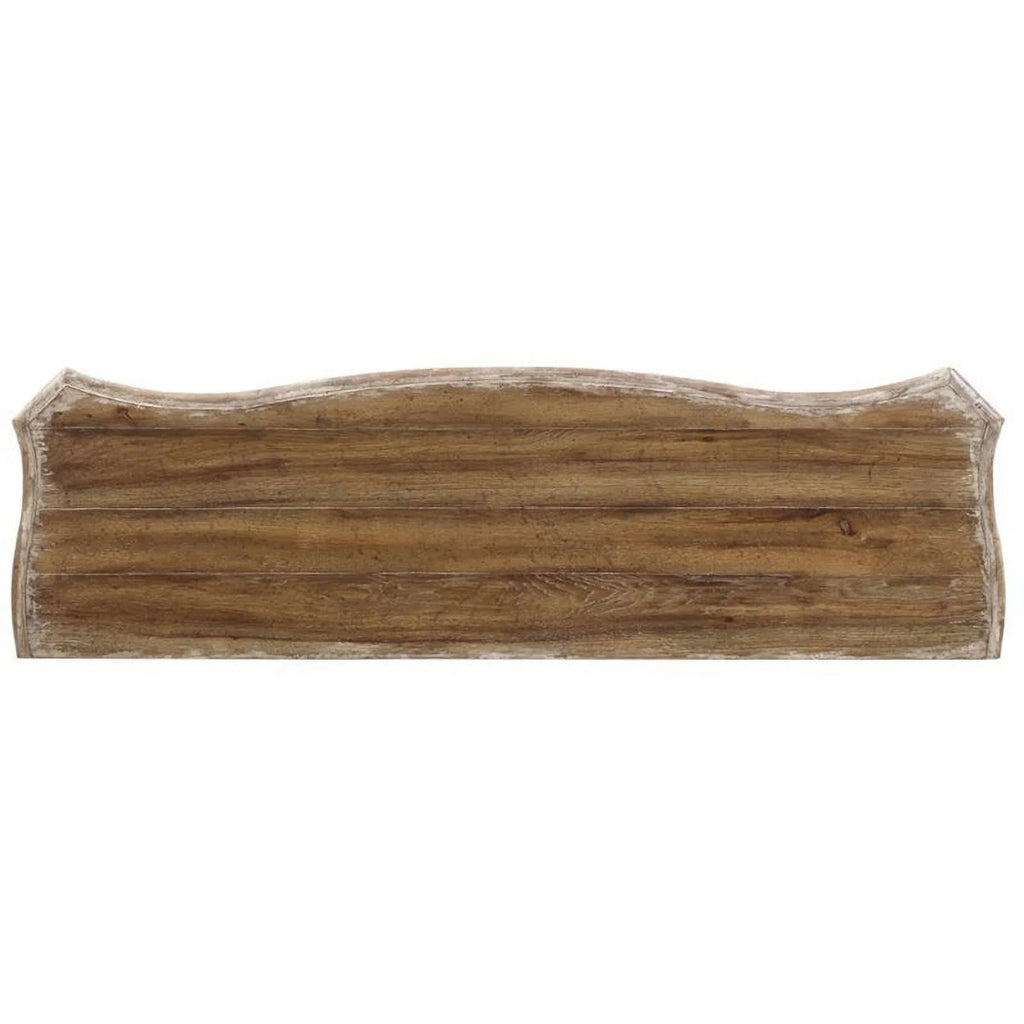 6-Shelf Wood Entertainment Console Table in Caramel Froth W3719