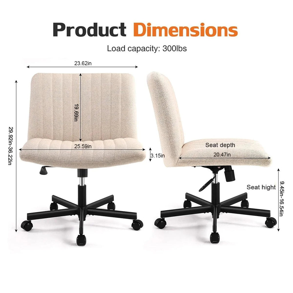 Wide Fabric Desk Chair S193